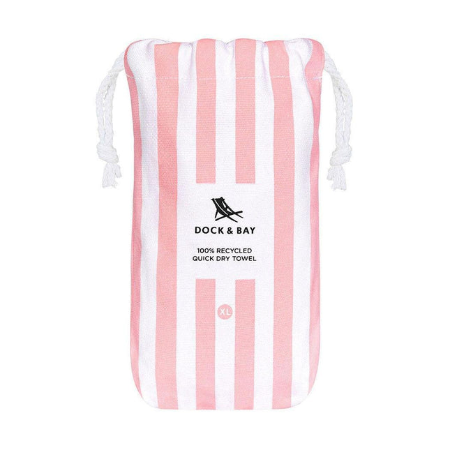 Dock & Bay Beach Towel Cabana Collection XL | Quick Dry | Malibu Pink-1875027436249419779