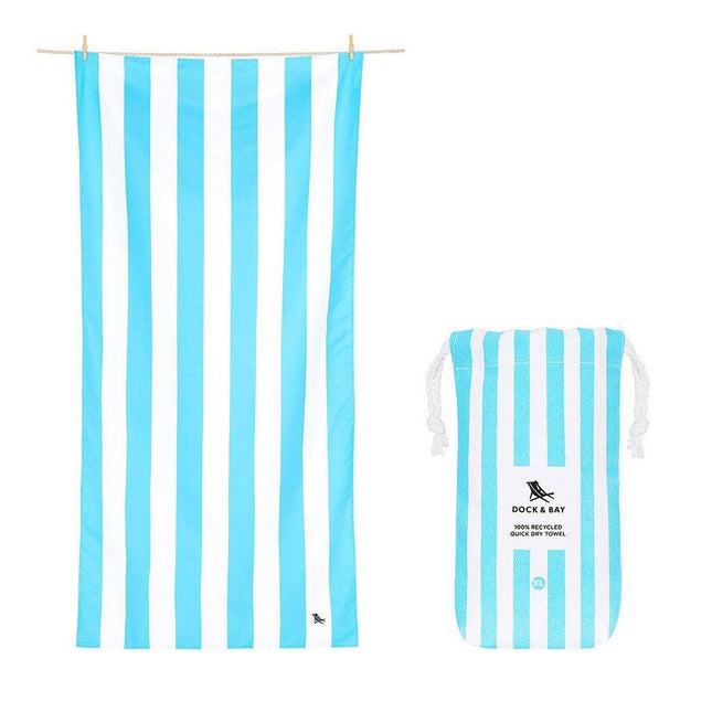 Dock & Bay Beach Towel Cabana Collection XL | Quick Dry | Tulum Blue-1875027435968401408