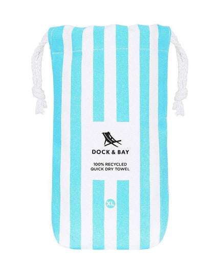 Dock & Bay Beach Towel Cabana Collection XL | Quick Dry | Tulum Blue-1875027435968401413