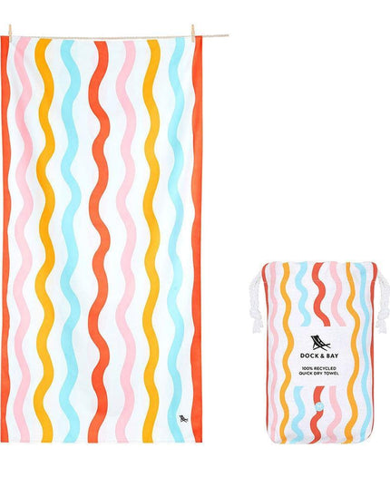 Dock & Bay KIDS Beach Towel | Quick Dry | Squiggly-1875027461239083008