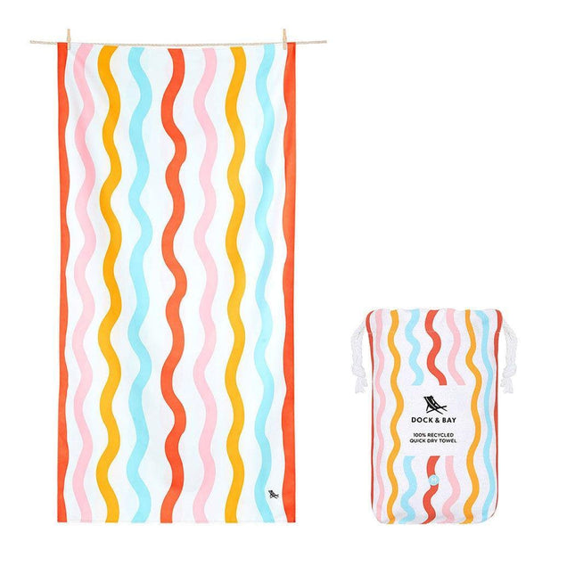 Dock & Bay KIDS Beach Towel | Quick Dry | Squiggly-1875027461239083008