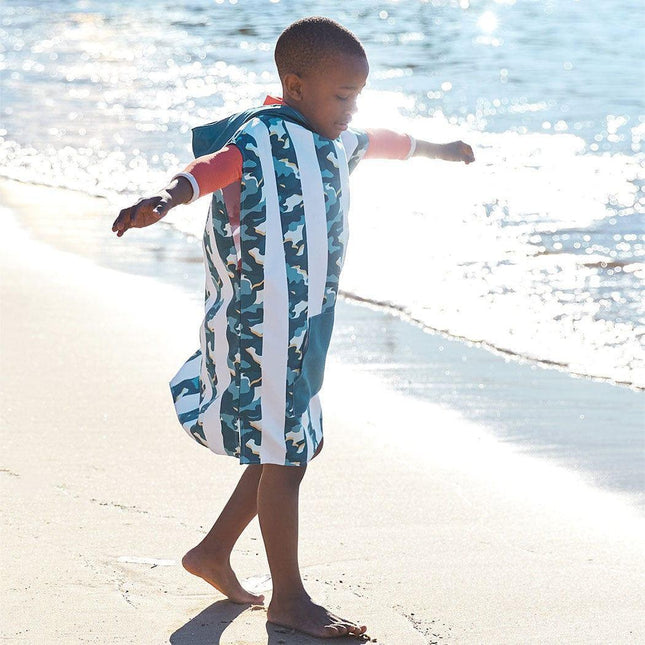 Dock & Bay KIDS Poncho Hooded Towel - Cool Camo XS (2-4yrs)-1875027438862471173