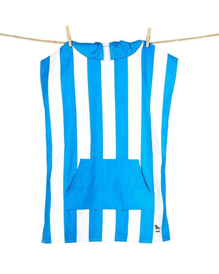 Dock & Bay KIDS Poncho Hooded Towel -Mini Cabana Collection-Bondi Blue XS (2-4yrs)-1875027437990055939