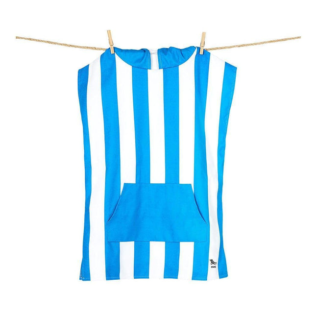 Dock & Bay KIDS Poncho Hooded Towel -Mini Cabana Collection-Bondi Blue XS (2-4yrs)-1875027437990055939