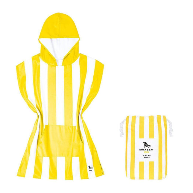 Dock & Bay KIDS Poncho Hooded Towel -Mini Cabana Collection-Boracay Yellow XS (2-4yrs)-1875027438413680640