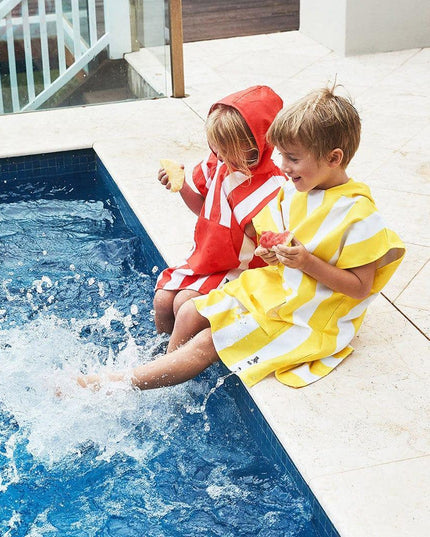 Dock & Bay KIDS Poncho Hooded Towel -Mini Cabana Collection-Boracay Yellow XS (2-4yrs)-1875027438413680641
