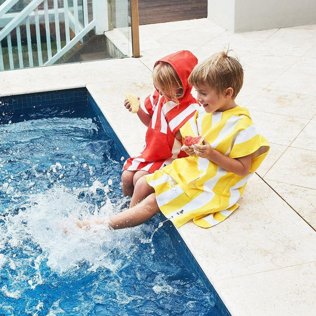 Dock & Bay KIDS Poncho Hooded Towel -Mini Cabana Collection-Boracay Yellow XS (2-4yrs)-1875027438413680641