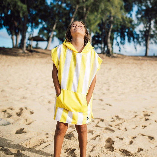 Dock & Bay KIDS Poncho Hooded Towel -Mini Cabana Collection-Boracay Yellow XS (2-4yrs)-1875027438413680642