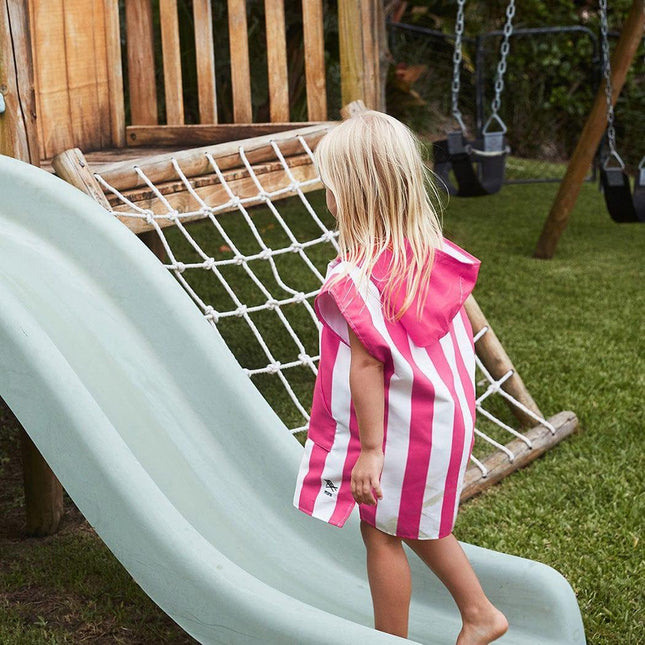 Dock & Bay KIDS Poncho Hooded Towel -Mini Cabana Collection-Phi Phi Pink XS (2-4yrs)-1875027437855838210