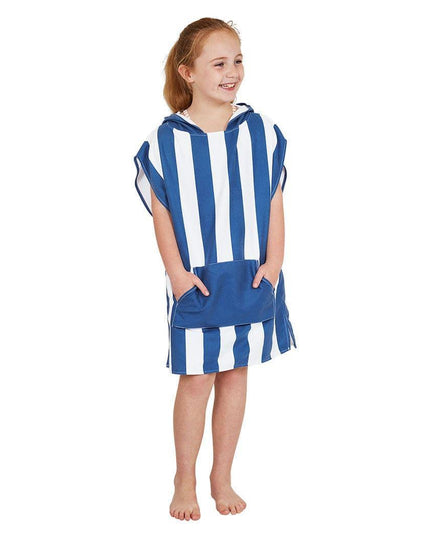 Dock & Bay KIDS Poncho Hooded Towel -Mini Cabana Collection-Whitsunday Blue M (8-10yrs)-1875027437558042628