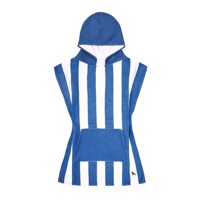Dock & Bay KIDS Poncho Hooded Towel -Mini Cabana Collection-Whitsunday Blue XS (2-4yrs)-1875027438275268613