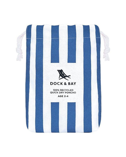 Dock & Bay KIDS Poncho Hooded Towel -Mini Cabana Collection-Whitsunday Blue M (8-10yrs)-1875027437558042630