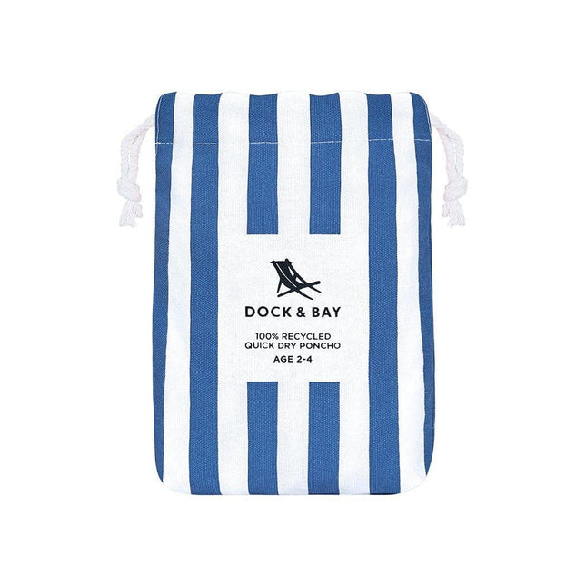 Dock & Bay KIDS Poncho Hooded Towel -Mini Cabana Collection-Whitsunday Blue M (8-10yrs)-1875027437558042630
