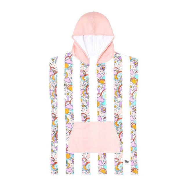 Dock & Bay KIDS Poncho Hooded Towel - Pink Power XS (2-4yrs)-1875027439005077509