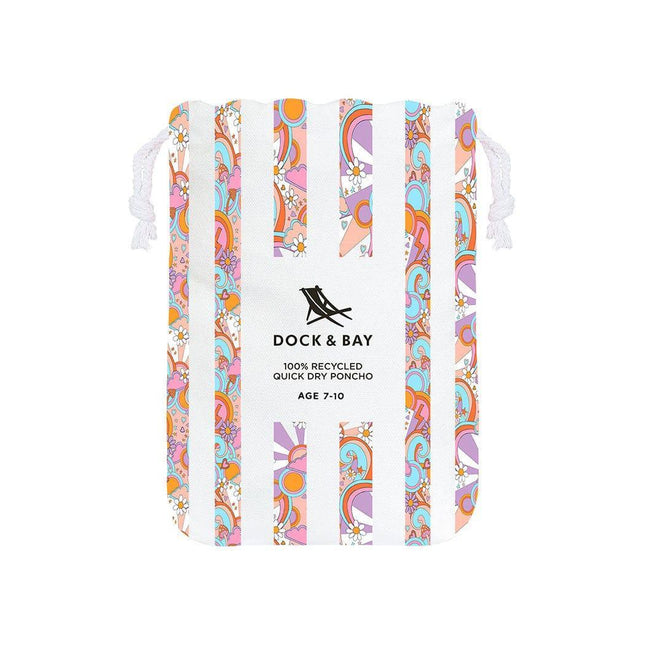 Dock & Bay KIDS Poncho Hooded Towel - Pink Power XS (2-4yrs)-1875027439005077510