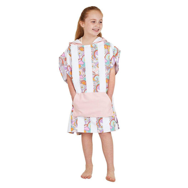 Dock & Bay KIDS Poncho Hooded Towel - Pink Power XS (2-4yrs)-1875027439005077511