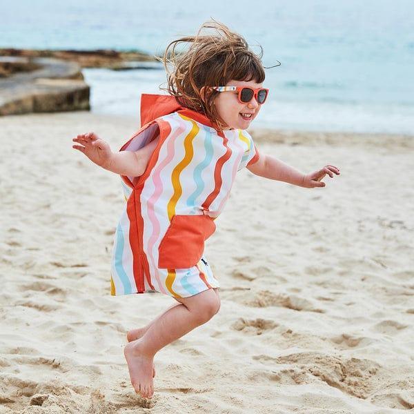 Dock & Bay KIDS Poncho Hooded Towel - Squiggle Face M (7-10yrs)-1875027438698893313