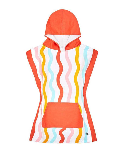Dock & Bay KIDS Poncho Hooded Towel - Squiggle Face M (7-10yrs)-1875027438698893320