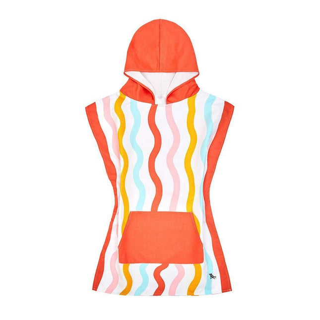 Dock & Bay KIDS Poncho Hooded Towel - Squiggle Face M (7-10yrs)-1875027438698893320
