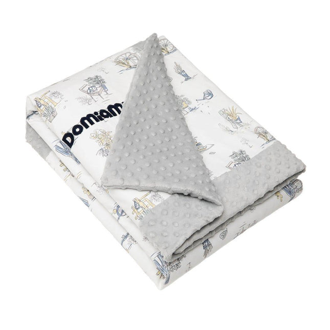Domimia Thick Padded Minky Cotton Kids Blanket - 2.5 tog Wildflower Boquet-1875027393329106950