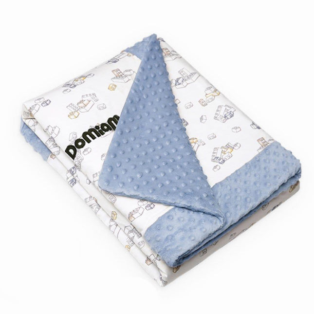 Domimia Thick Padded Minky Cotton Kids Blanket - 2.5 tog Wildflower Boquet-1875027393329106951