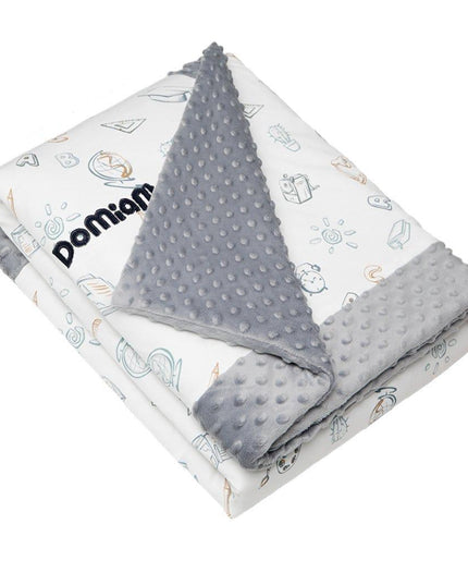 Domimia Thick Padded Minky Cotton Kids Blanket - 2.5 tog Wildflower Boquet-1875027393329106953