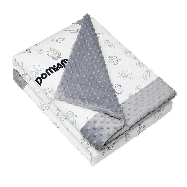 Domimia Thick Padded Minky Cotton Kids Blanket - 2.5 tog Wildflower Boquet-1875027393329106953