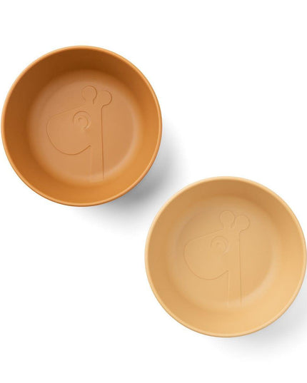 Done by Deer Kiddish Raffi Bowl 2 Pack-Mustard-1875027480440606721