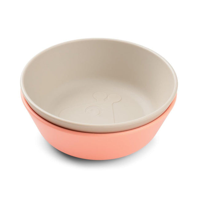 Done by Deer Kiddish Raffi Bowl 2 Pack-Sand & Coral-1875027480579018752