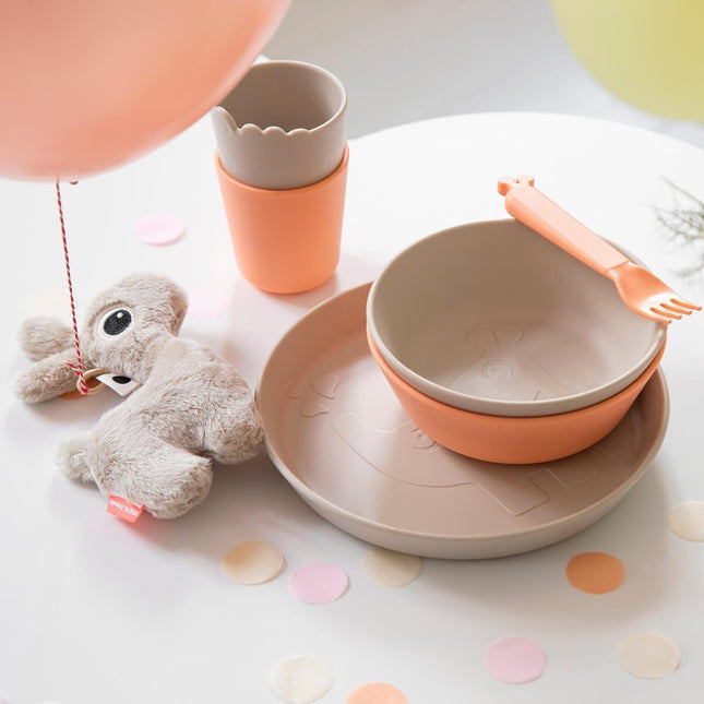 Done by Deer Kiddish Raffi Bowl 2 Pack-Sand & Coral-1875027480579018754