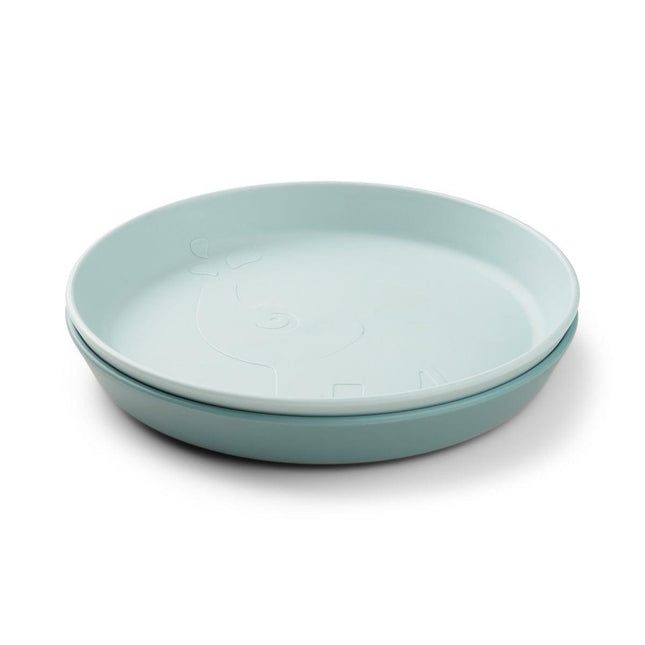 Done by Deer Kiddish Raffi Plate 2 Pack-Blue-1875027478683193344
