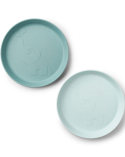Done by Deer Kiddish Raffi Plate 2 Pack-Blue-1875027478683193345