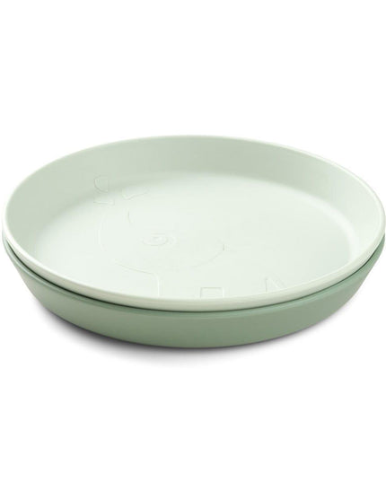 Done by Deer Kiddish Raffi Plate 2 Pack-Green-1875027478821605376
