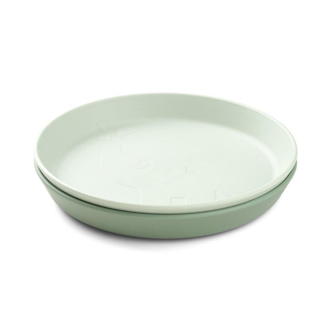 Done by Deer Kiddish Raffi Plate 2 Pack-Green-1875027478821605376