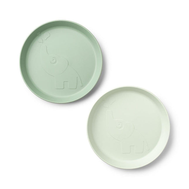 Done by Deer Kiddish Raffi Plate 2 Pack-Green-1875027478821605377