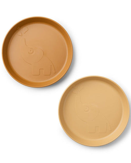 Done by Deer Kiddish Raffi Plate 2 Pack-Mustard-1875027478951628801