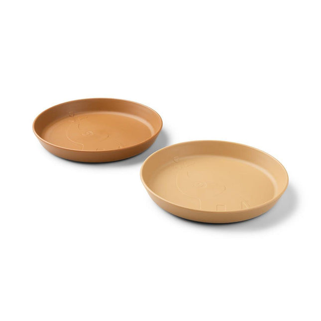 Done by Deer Kiddish Raffi Plate 2 Pack-Mustard-1875027478951628802