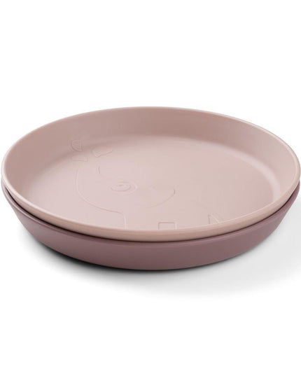Done by Deer Kiddish Raffi Plate 2 Pack-Power Pink-1875027478544781312