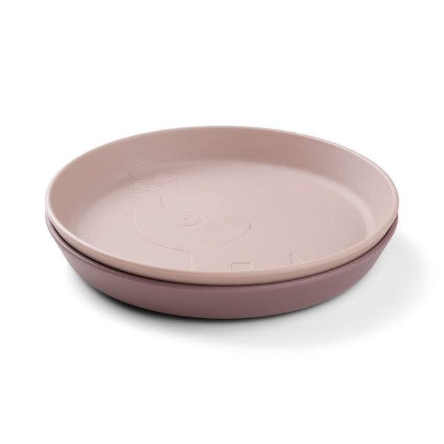 Done by Deer Kiddish Raffi Plate 2 Pack-Power Pink-1875027478544781312