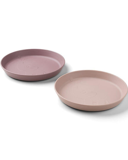 Done by Deer Kiddish Raffi Plate 2 Pack-Power Pink-1875027478544781314