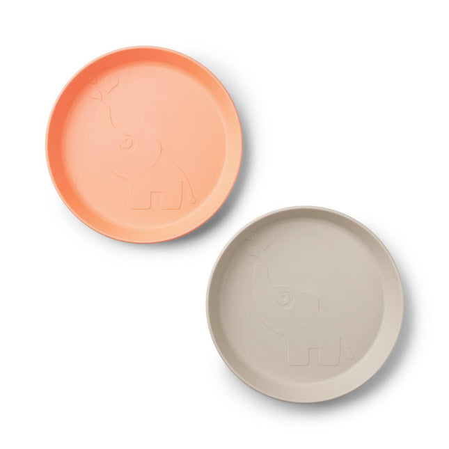 Done by Deer Kiddish Raffi Plate 2 Pack-Sand & Coral-1875027479090040833