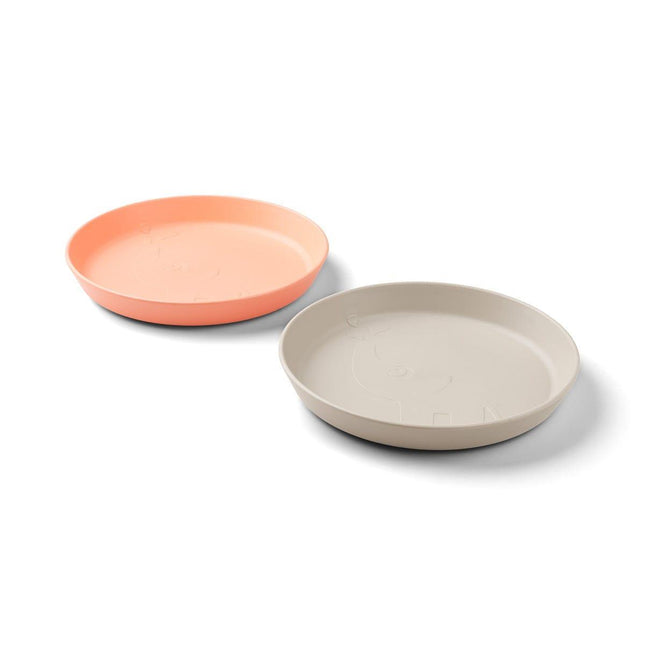 Done by Deer Kiddish Raffi Plate 2 Pack-Sand & Coral-1875027479090040837