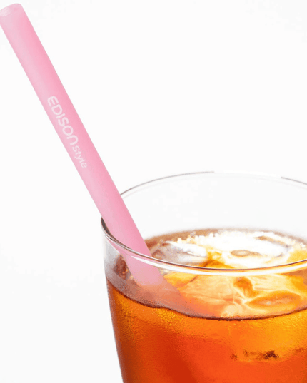 EDISON mama Resealable Silicone Zipper Straw Green/Orange-1875027414657142785