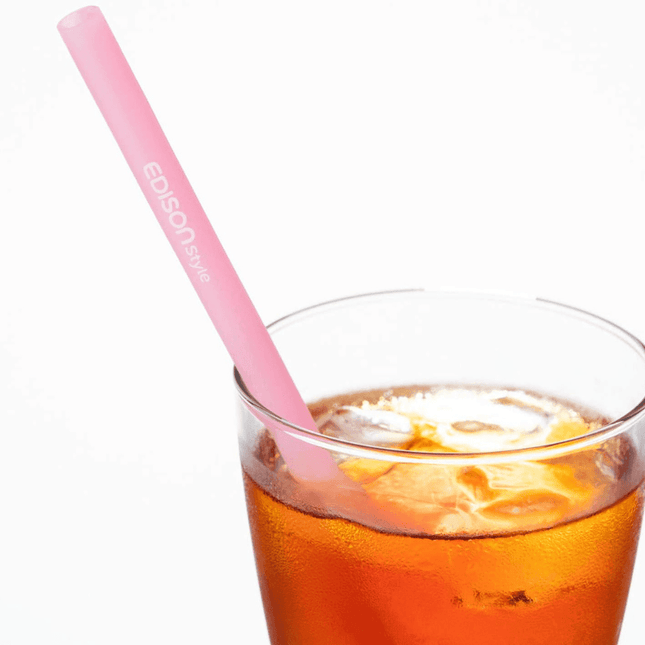 EDISON mama Resealable Silicone Zipper Straw Green/Orange-1875027414657142785