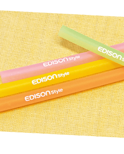 EDISON mama Resealable Silicone Zipper Straw Green/Orange-1875027414657142788