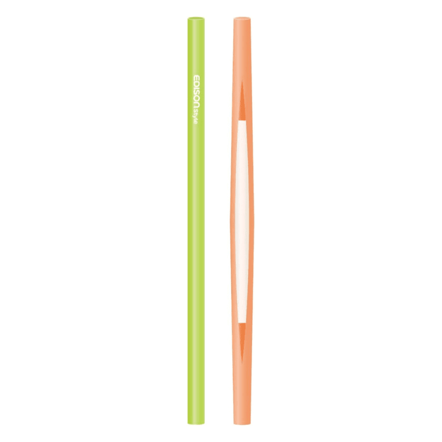 EDISON mama Resealable Silicone Zipper Straw Pink/Yellow-1875027507854577671