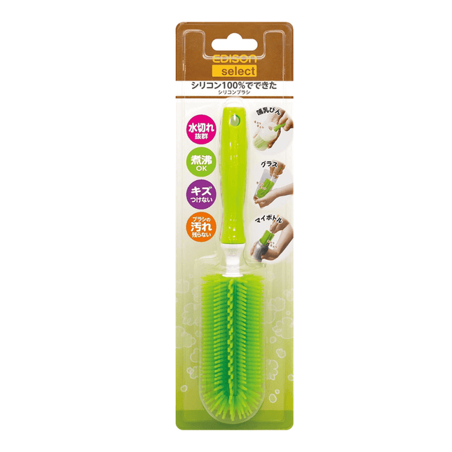EDISON mama Silicone Baby Bottle Brush Green-1875027477357793280