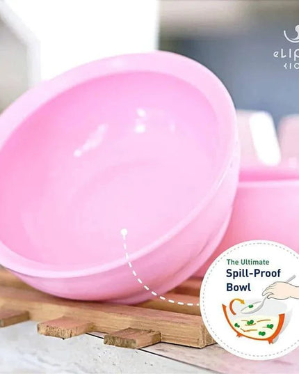 Elipse Kids Spill-Proof Anti-Slip Bowl Stage 1 | Single Pack with Lid Green-1875027513588191232