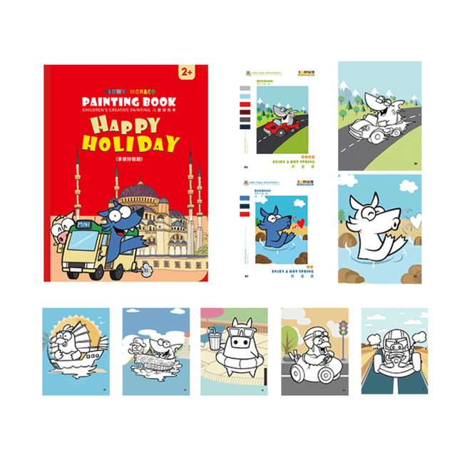 Flower Monaco Colouring Book Happy Holiday-1875027534555516934