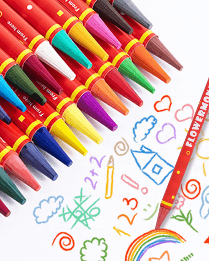 Flower Monaco Fancy Colour Pencils ?Wood Free)-1875027525999136777